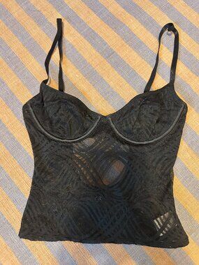 OW Kayla Black Lace Tanktop